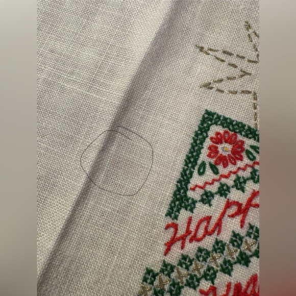 Vintage Hand Towel Hapoy New Year - Picture 8 of 8